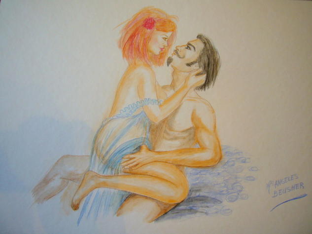 Cuento de meninas 10 Cartulina Acuarela Desnudos