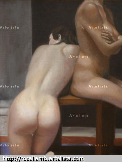 La piel Óleo Tabla Figura