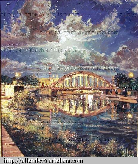 claro de luna Óleo Lienzo Paisaje