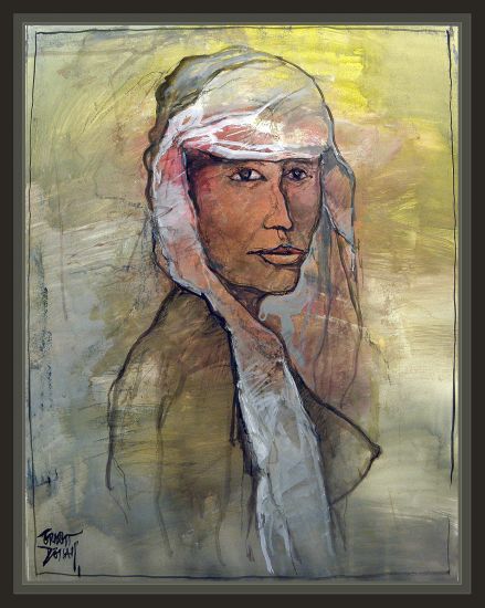 SOFONISBA-CARTAGO-PERSONAJES-MUJERES-CARTAGINESAS-PINTURA-RETRATOS-HISTORIA-PINTOR-ERNEST DESCALS Óleo Papel Paisaje
