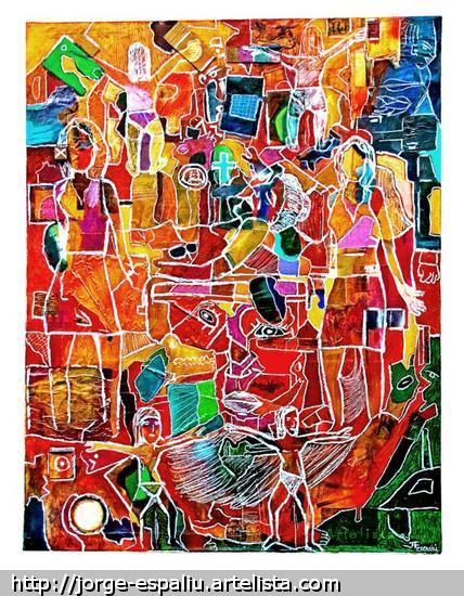 Las tres edades Otros Lienzo Media Mixta