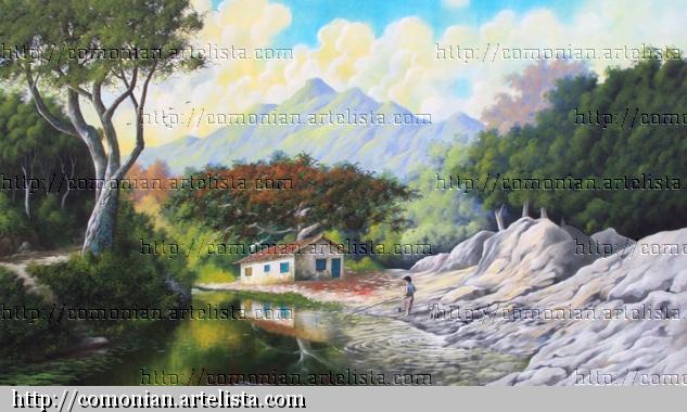 Simplesmente feliz Paisaje Lienzo Óleo