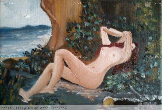 ESPERANDO II Óleo Lienzo Desnudos