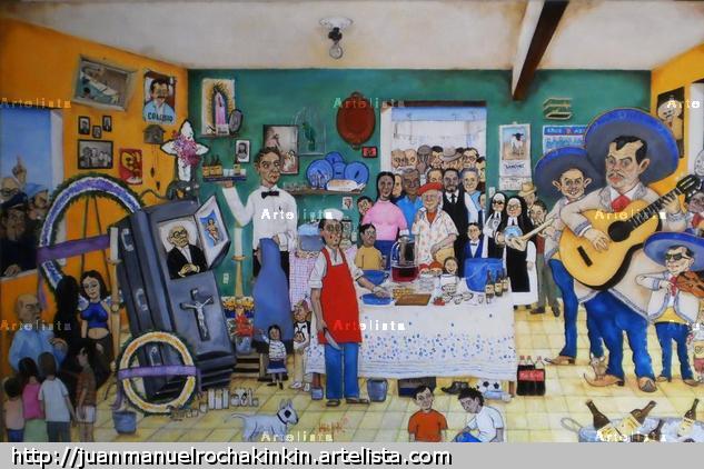 Se Murio el Muerto Lienzo Retrato Óleo