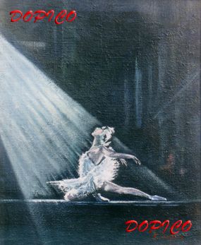 El Cisne (Ballet). Óleo Figura Lienzo