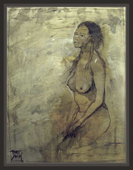 SOFONISBA-MASINISA-CARTAGO-ANIBAL-MUJER-PINTURA-ARTE-PINTOR-ERNEST DESCALS Óleo Papel Paisaje