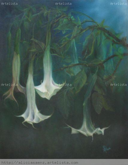 NOCTURNE Óleo Lienzo Floral