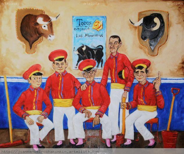 Los Monosabios Óleo Lienzo Retrato
