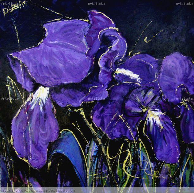 D-lirios Floral Painting Canvas Acrylic