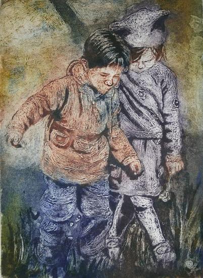 Niños Huecograbado