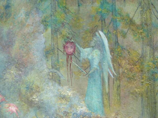 LA  MUERTE  DEL  DIABLO (DETALLE) Óleo Lienzo Paisaje