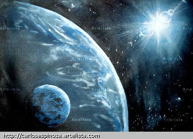 Fuera del Planeta Acrílico Lienzo Paisaje