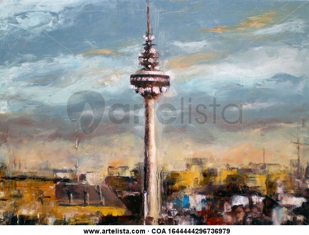 Torre España (Madrid) Lienzo Óleo Paisaje