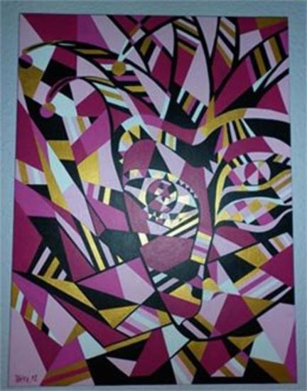 Arlequin Veneciano Lienzo Media Mixta Figura