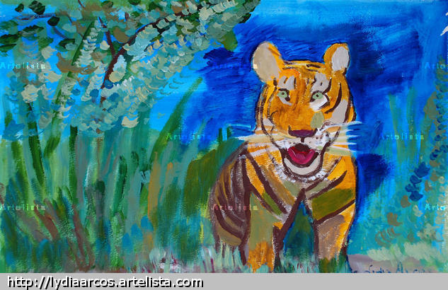 Tititigre Cartulina Acrílico Paisaje