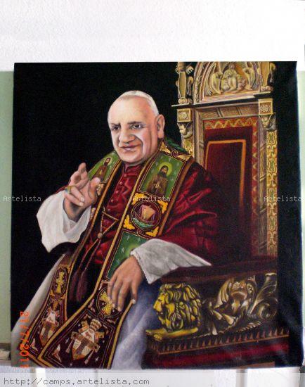 El Papa bueno (Juan XXIII) Lienzo Retrato Óleo