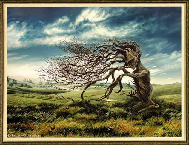 El hijo del viento Óleo Lienzo Paisaje