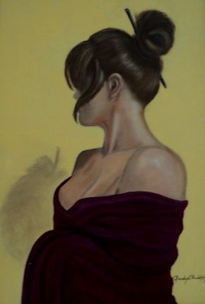 Mujer de perfil Óleo Tabla Figura