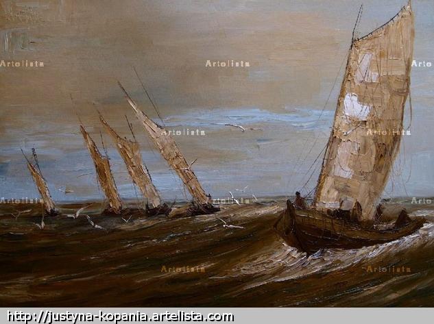 In the Baltic... Canvas Oil Marine Painting