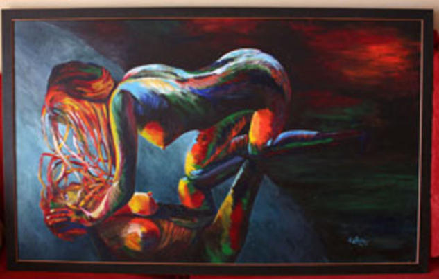 Reflejo Tabla Óleo Desnudos