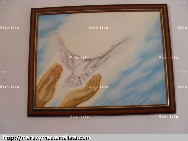 Vuela!! Lienzo Óleo Marina