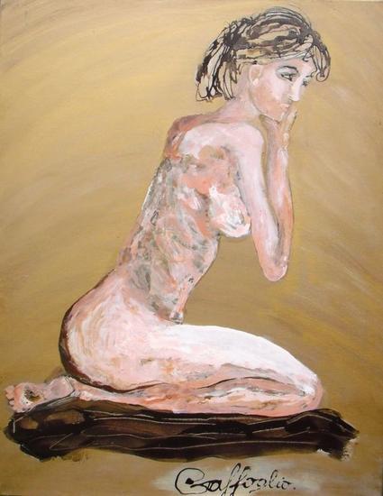 Pensando en vos Nude Paintings Industrial Canvas