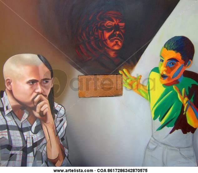 BARRERAS MENTALES Canvas Oil Portrait