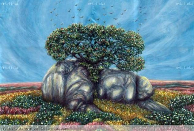 ARBOL Y ROCAS Acrílico Lienzo Otros