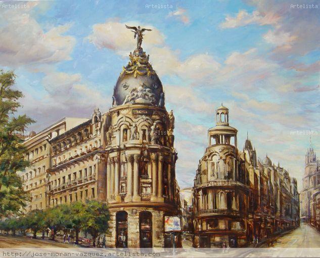 GRAN VIA - MADRID Lienzo Óleo Otros
