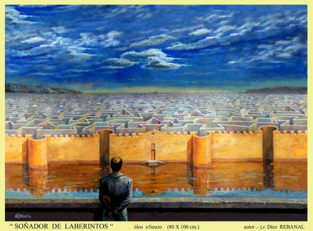 SOÑADOR  DE  LABERINTOS Lienzo Paisaje Óleo