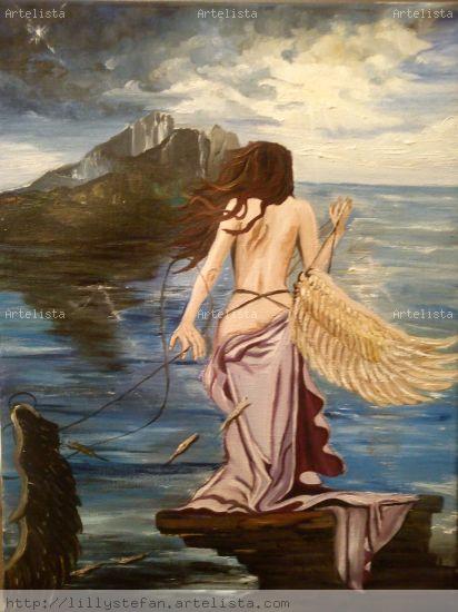 EL ANGEL CAIDO Óleo Lienzo Desnudos