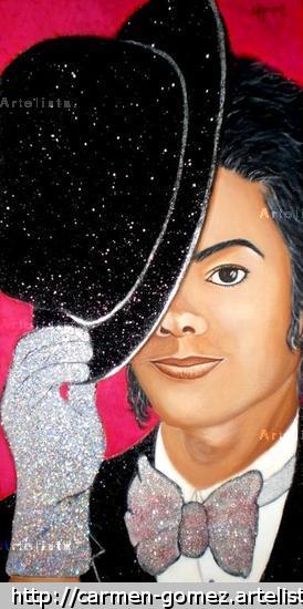 Michael, El Rey del Pop Lienzo Acrílico Retrato