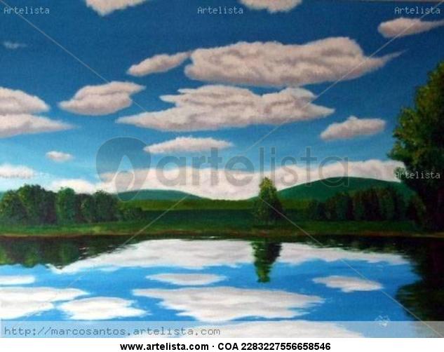 Perto do céu - Cerca del cielo Lienzo Paisaje Acrílico