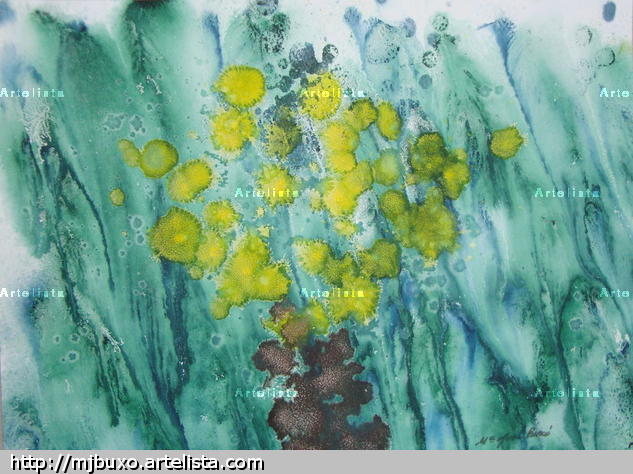 Mimosa Papel Floral Tinta