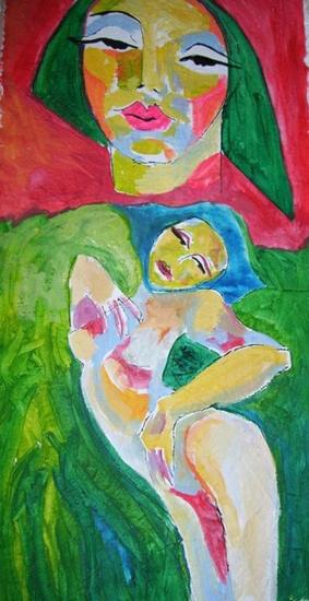 BIRTH Lienzo Desnudos Acrílico