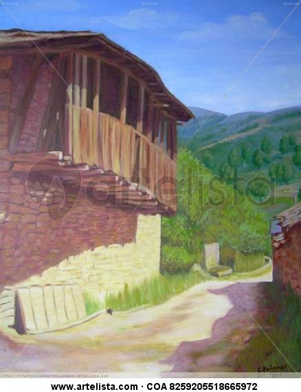 El Viejo Corredor. Lienzo Paisaje Acrílico