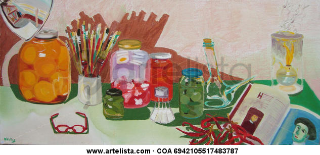 Un chupito de Arte Lienzo Óleo Bodegones