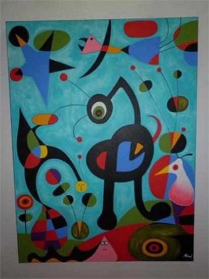 Garden Media Mixta Figura Lienzo