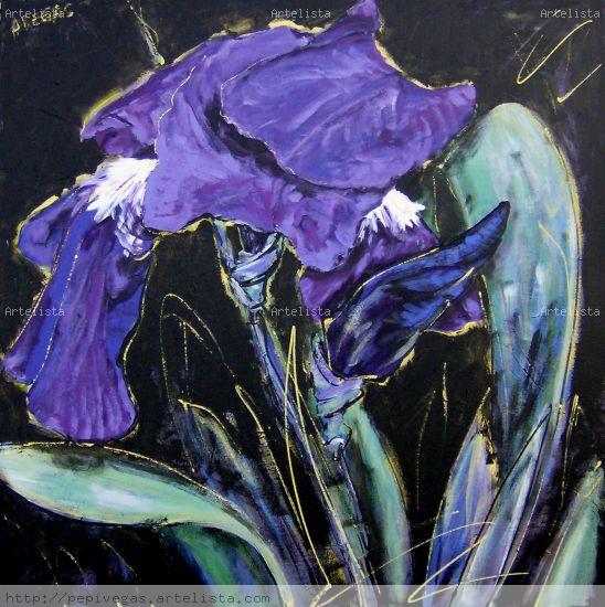 Lirio Floral Painting Canvas Acrylic
