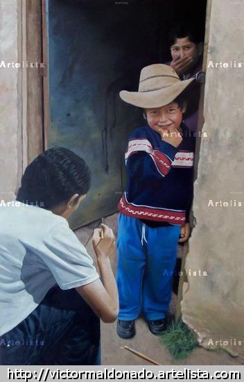 pintando Óleo Lienzo Figura