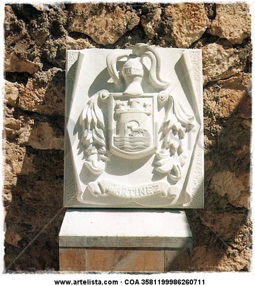 Escudo heraldico  MARTINEZ Piedra Mixta
