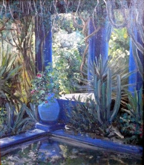 Tinaja, pita y reflejo Óleo Tabla Paisaje