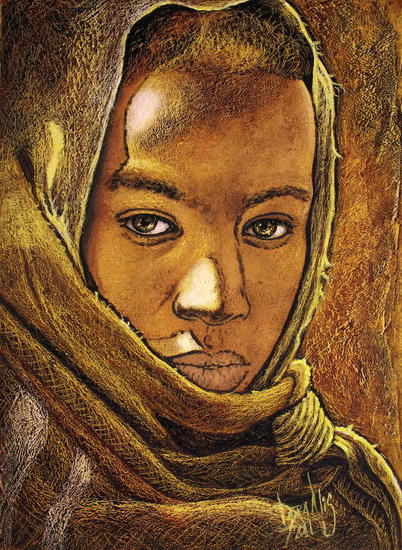 Niñ de África Otros Óleo Retrato