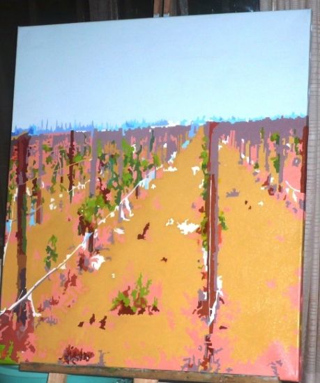 VIÑEDO NUEVO Óleo Lienzo Paisaje