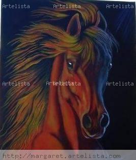 CABALLO SALVAJE Lienzo Óleo Paisaje