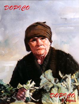María das berzas Retrato Lienzo Óleo
