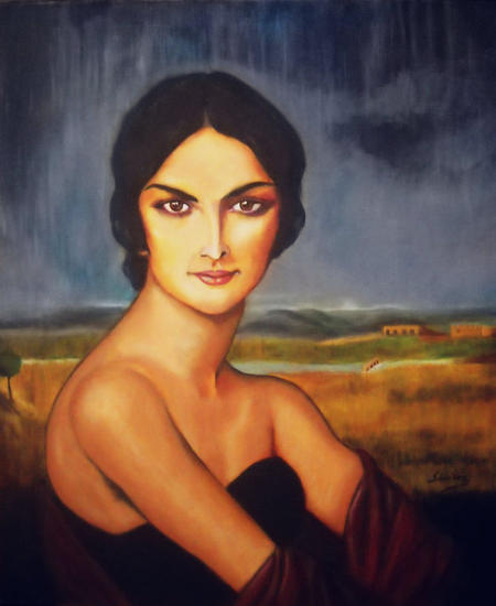 LA DAMA Lienzo Óleo Retrato