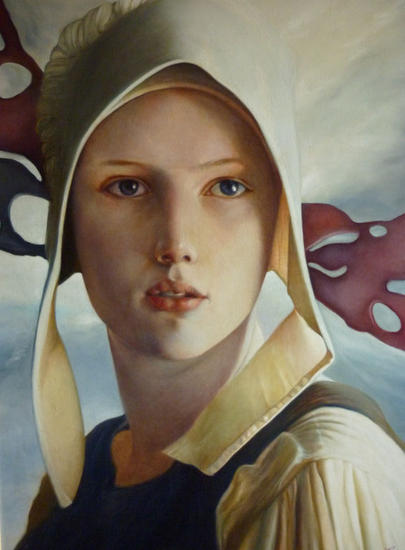La musa de Veermer Retrato Óleo Lienzo