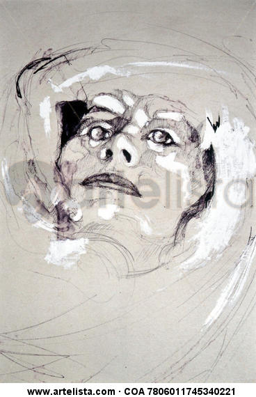 Autorretrato. Carboncillo