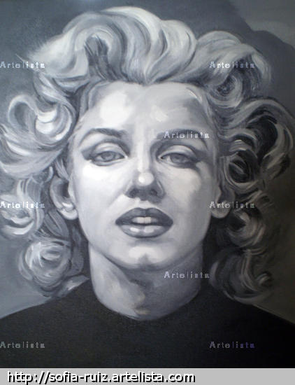 RETRATO DE MARYLIN Óleo Lienzo Retrato